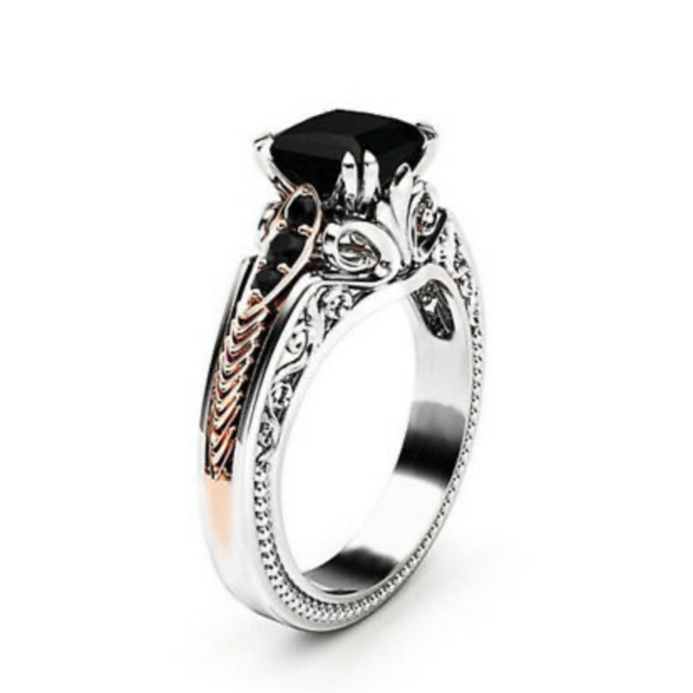 NEW 925 Sterling Silver Black sapphire Ring - Picture 2 of 5